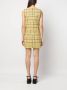MSGM Geruite mini-jurk Geel - Thumbnail 4