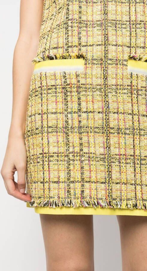 MSGM Geruite mini-jurk Geel
