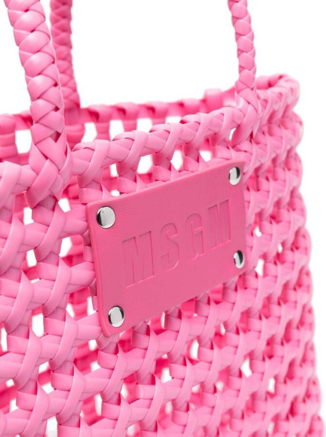 MSGM Geweven shopper Roze