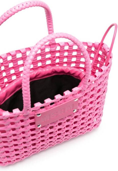 MSGM Geweven shopper Roze
