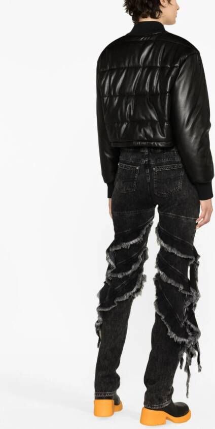 MSGM Glanzend donsjack Zwart