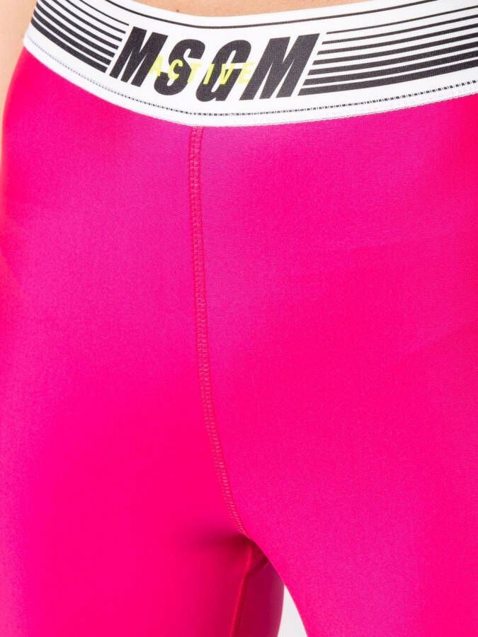 MSGM Glanzende legging Roze