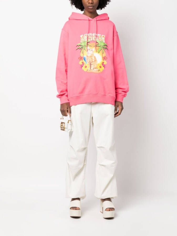 MSGM Hoodie met grafische print Roze