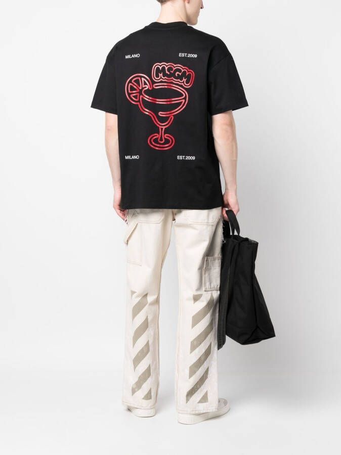 MSGM T-shirt met print Zwart