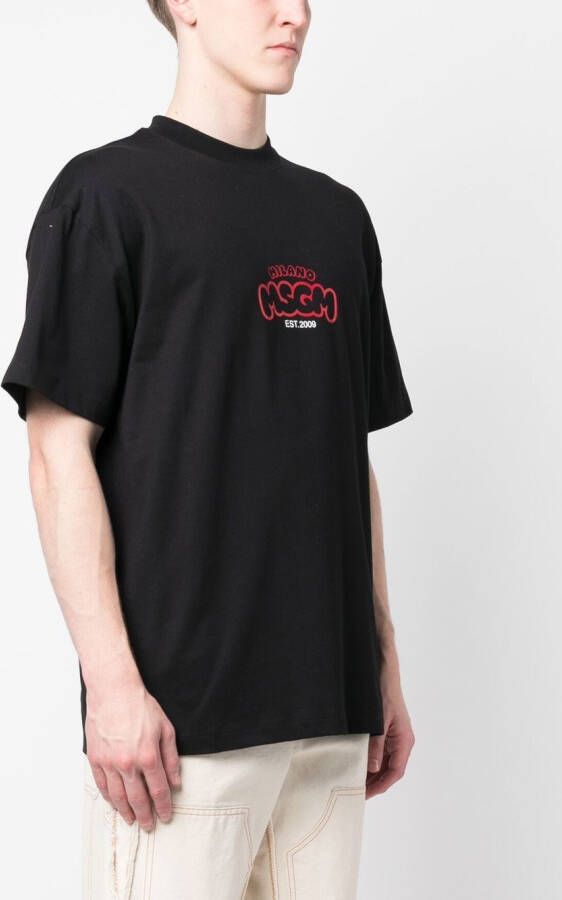 MSGM T-shirt met print Zwart