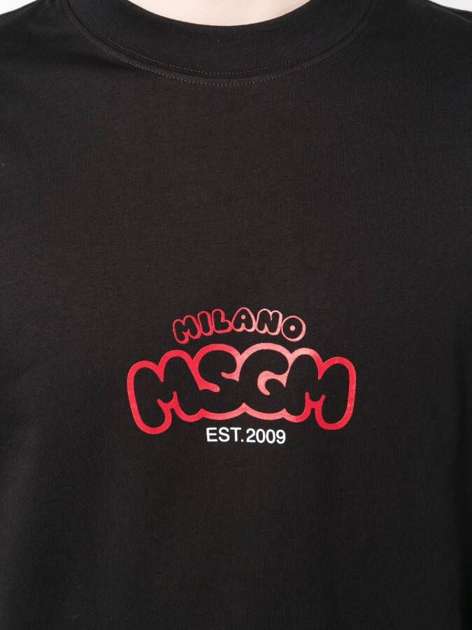 MSGM T-shirt met print Zwart