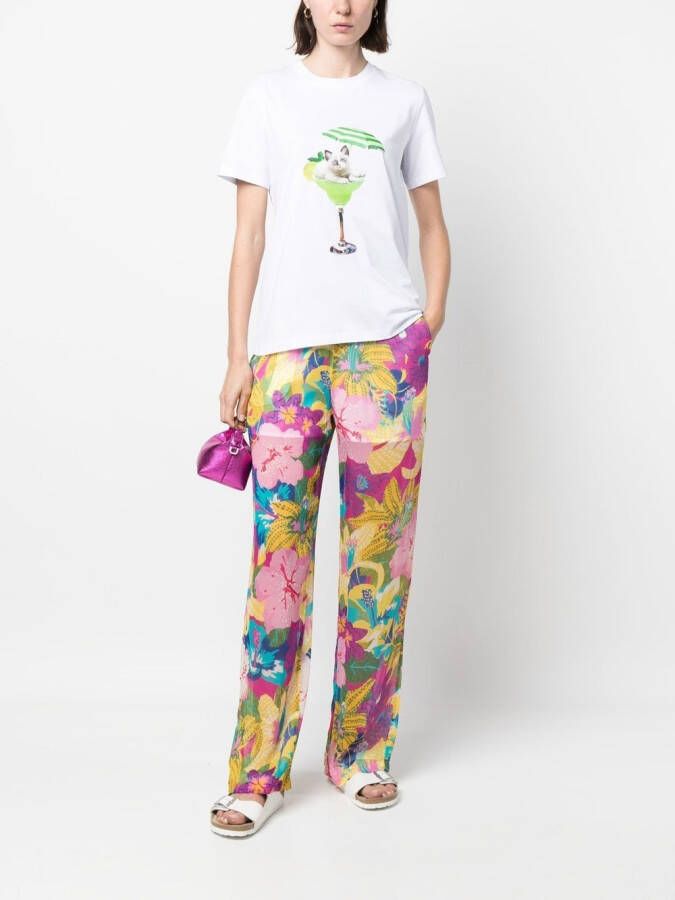 MSGM T-shirt met grafische print Wit