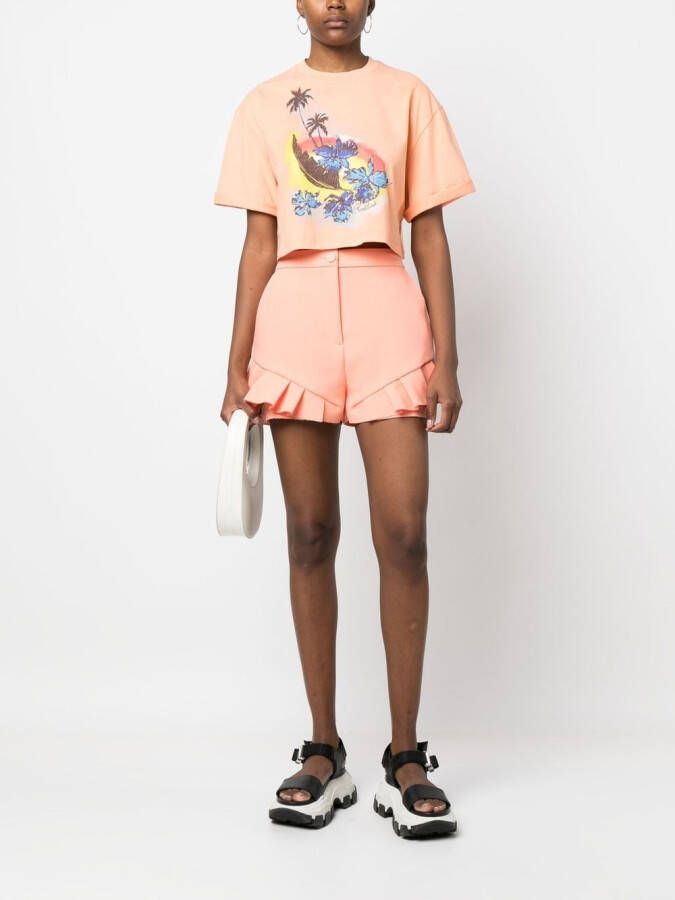 MSGM Cropped T-shirt Oranje