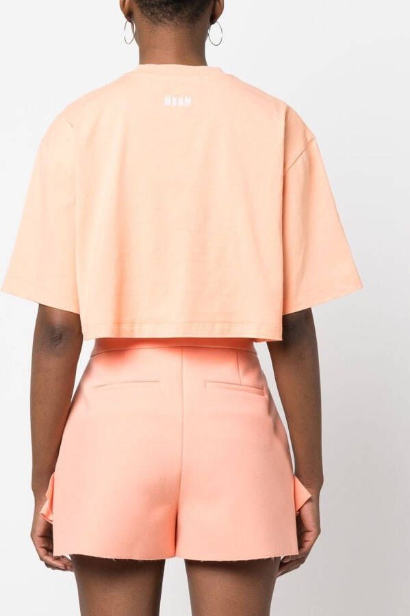 MSGM Cropped T-shirt Oranje