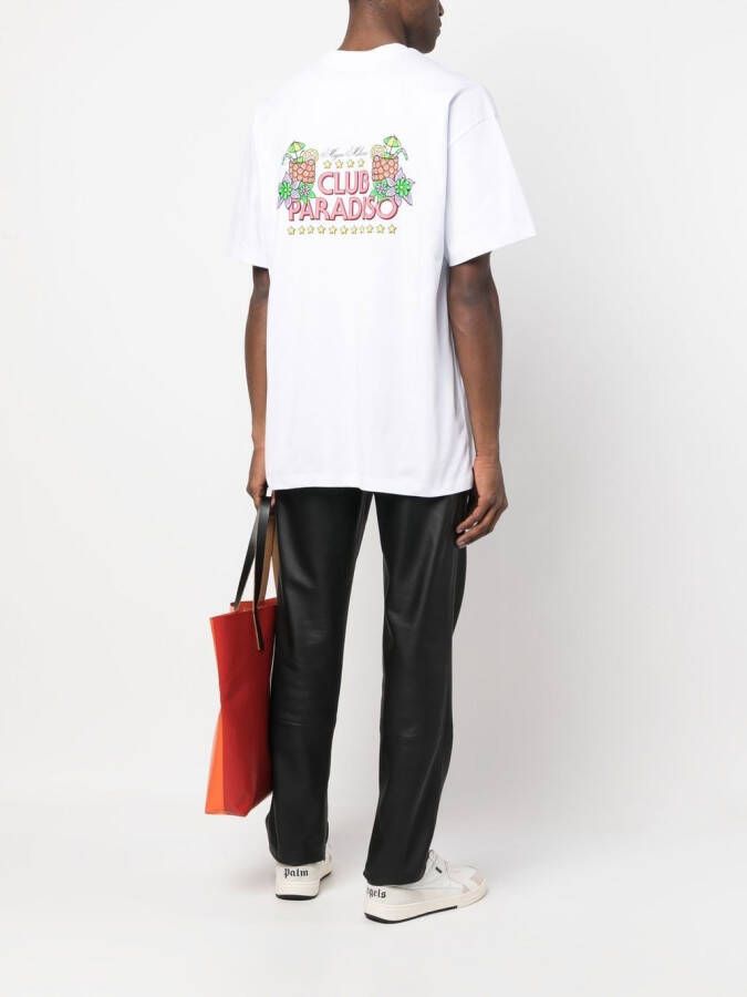 MSGM T-shirt met grafische print Wit