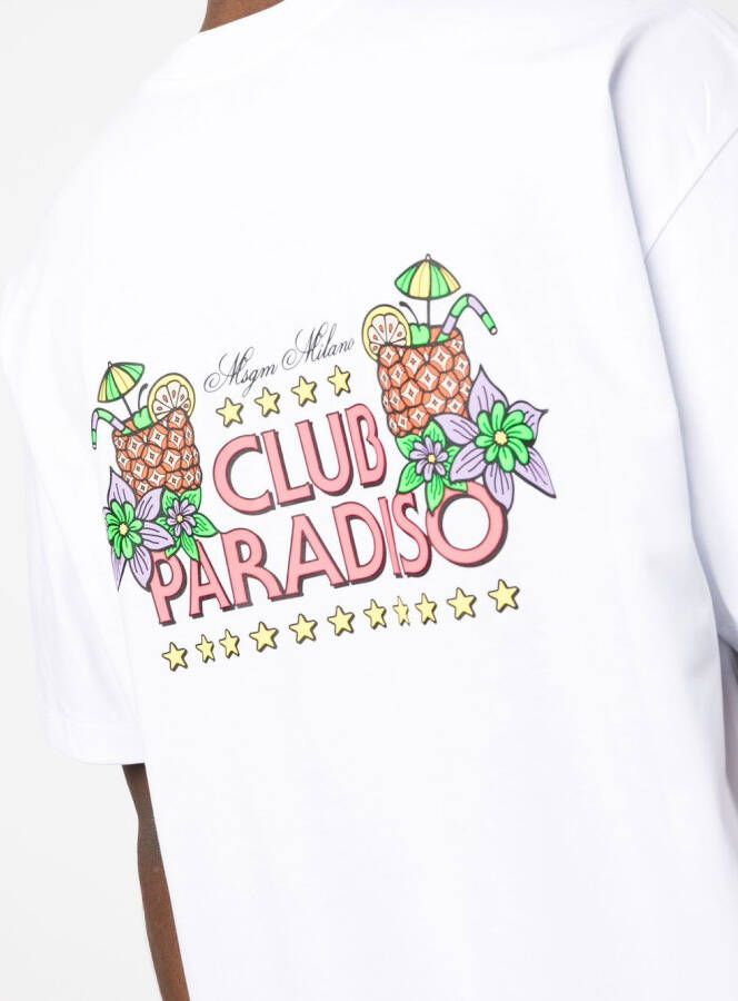 MSGM T-shirt met grafische print Wit