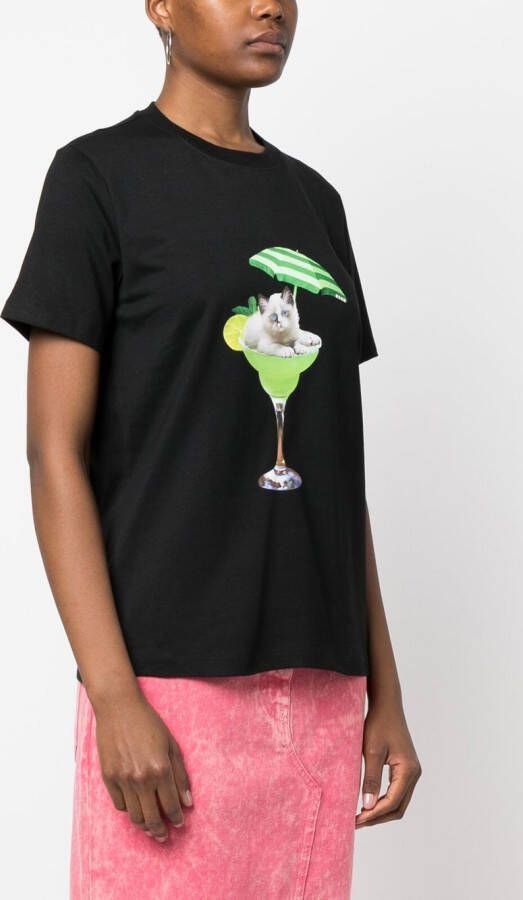 MSGM T-shirt met print Zwart