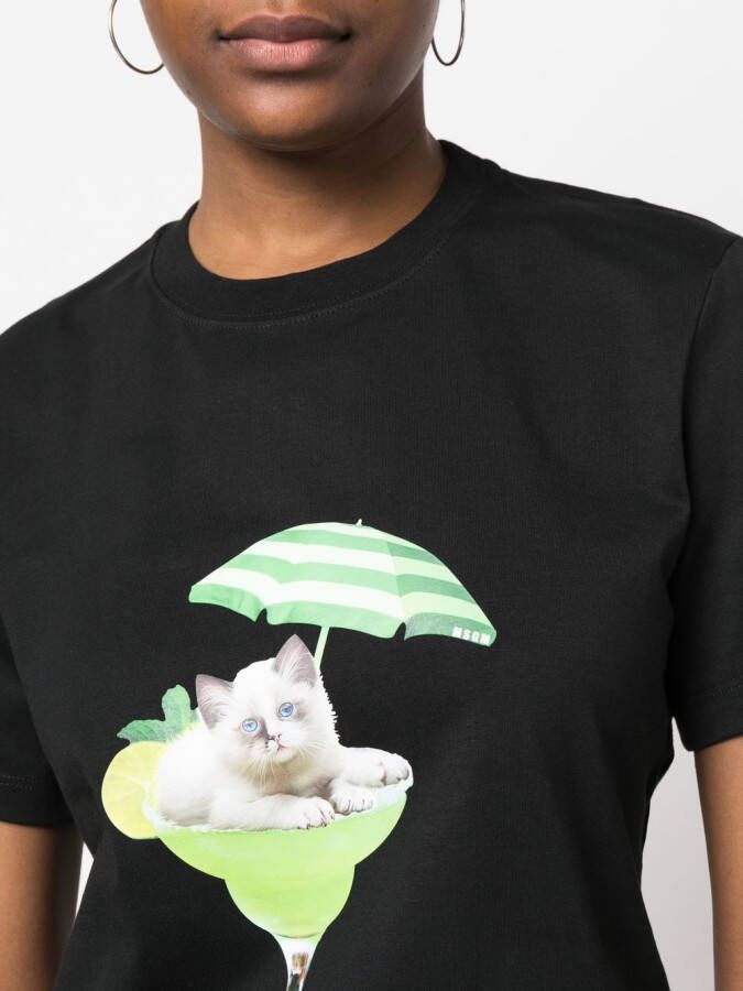 MSGM T-shirt met print Zwart