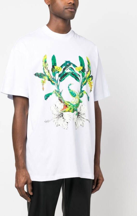 MSGM T-shirt met grafische print Wit