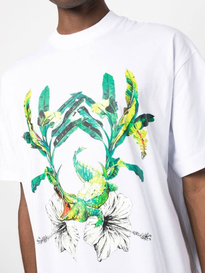 MSGM T-shirt met grafische print Wit