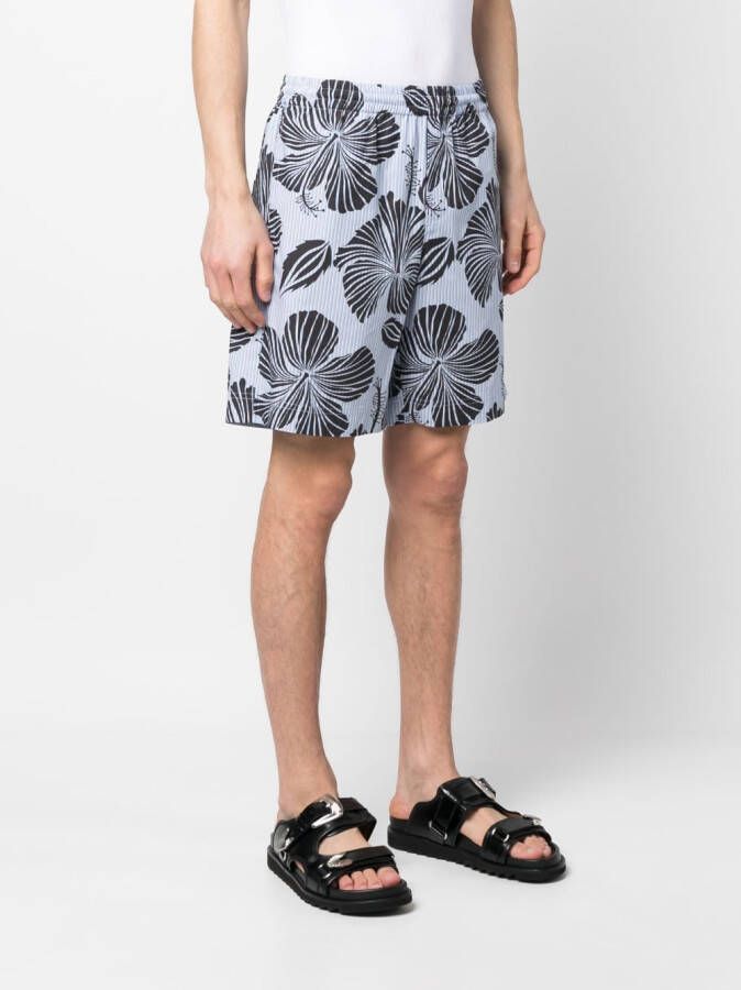 MSGM Bermuda shorts met print Blauw