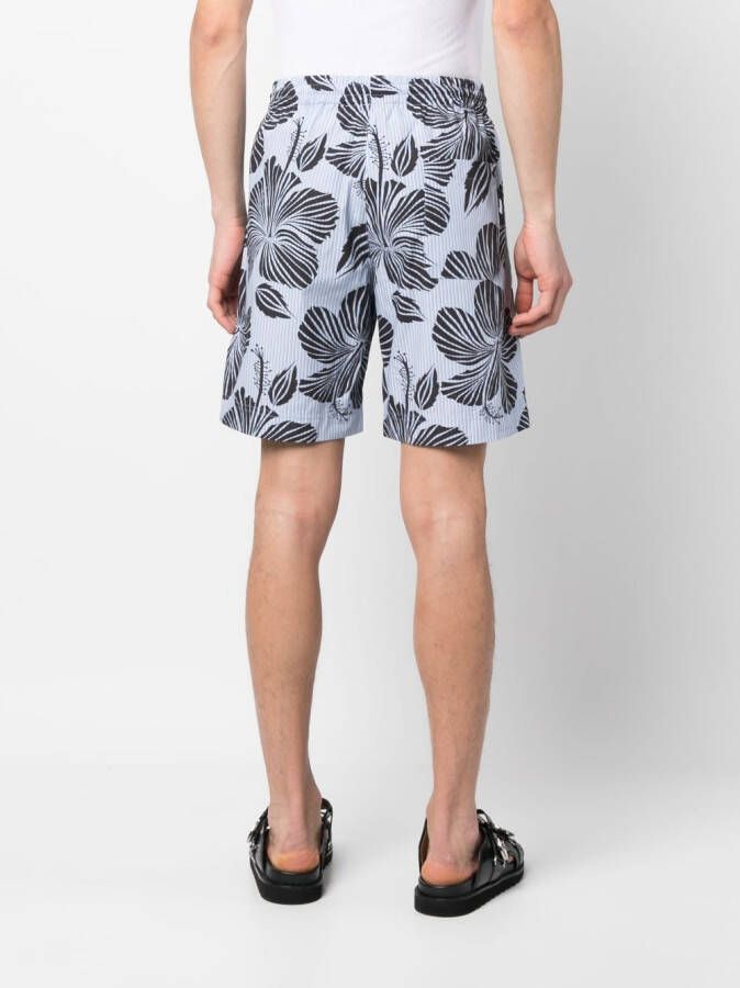 MSGM Bermuda shorts met print Blauw