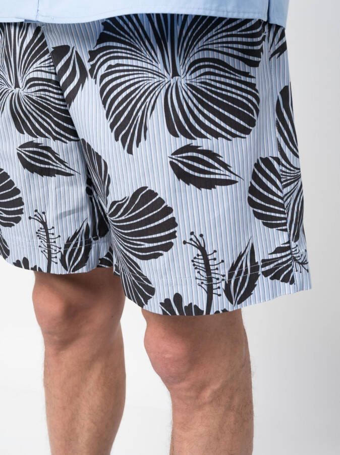 MSGM Bermuda shorts met print Blauw