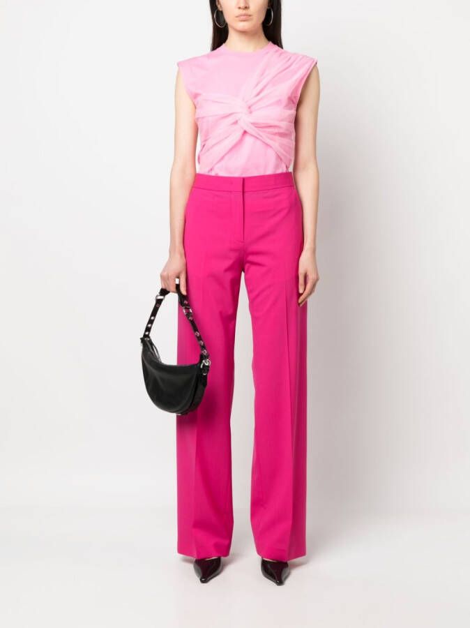 MSGM Broek met wijde pijpen Roze