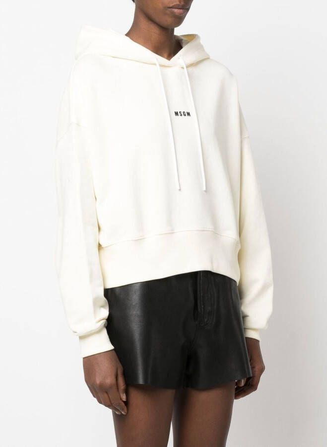 MSGM Hoodie met logoprint Beige