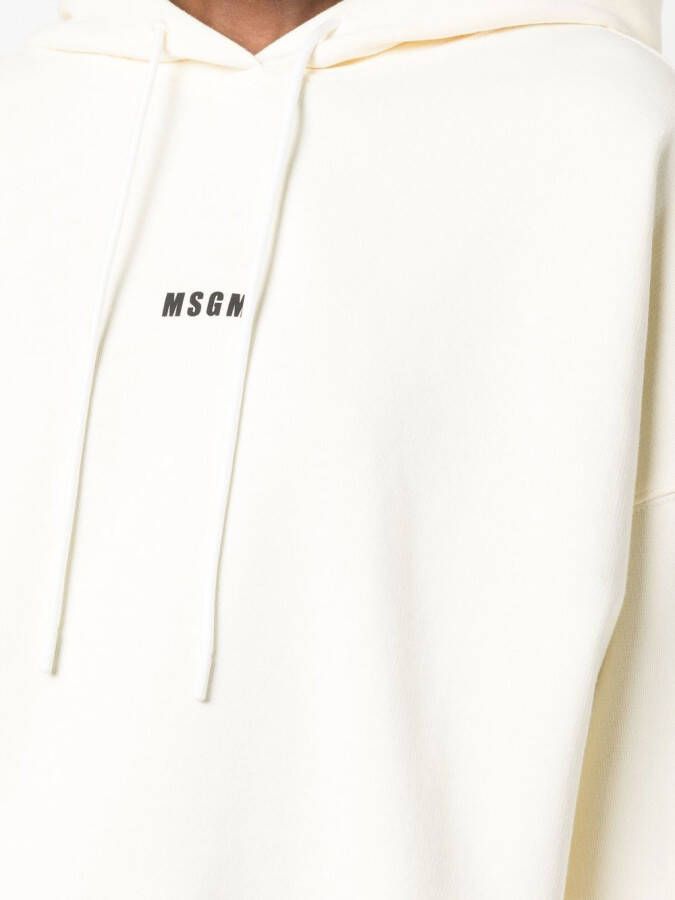 MSGM Hoodie met logoprint Beige