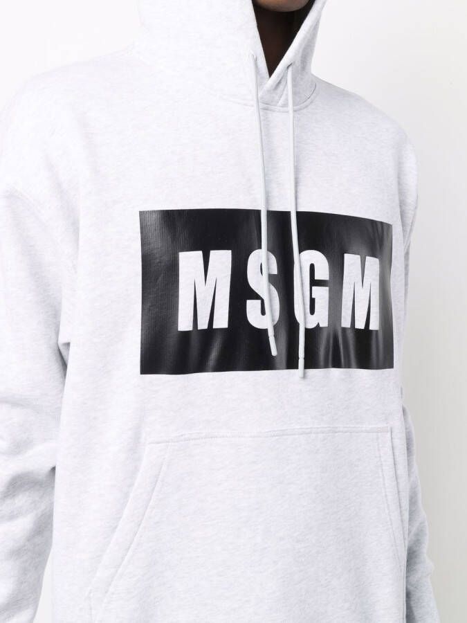 MSGM Hoodie met logoprint Grijs