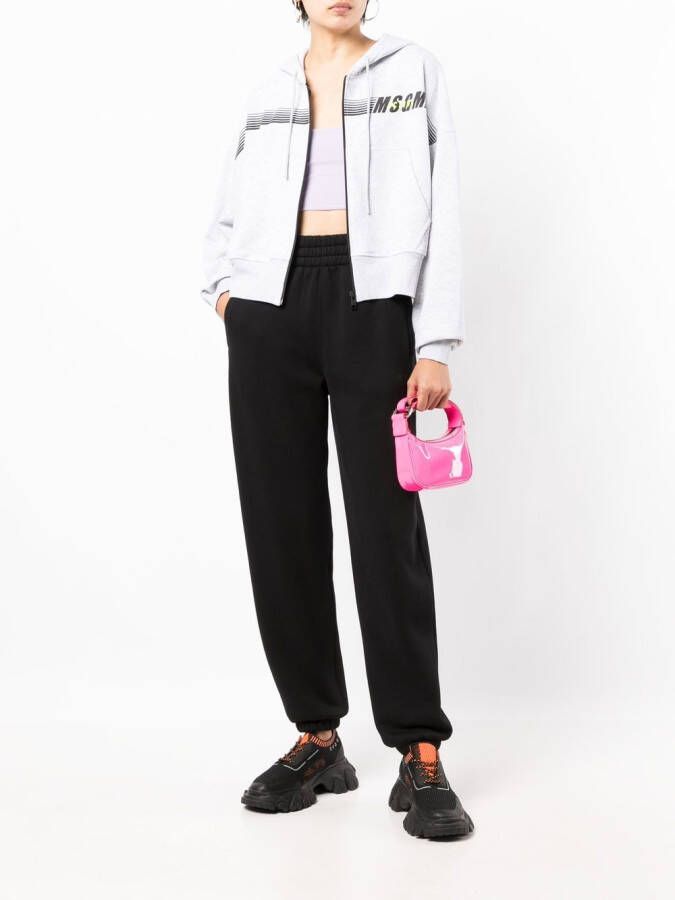 MSGM Hoodie met logoprint Grijs