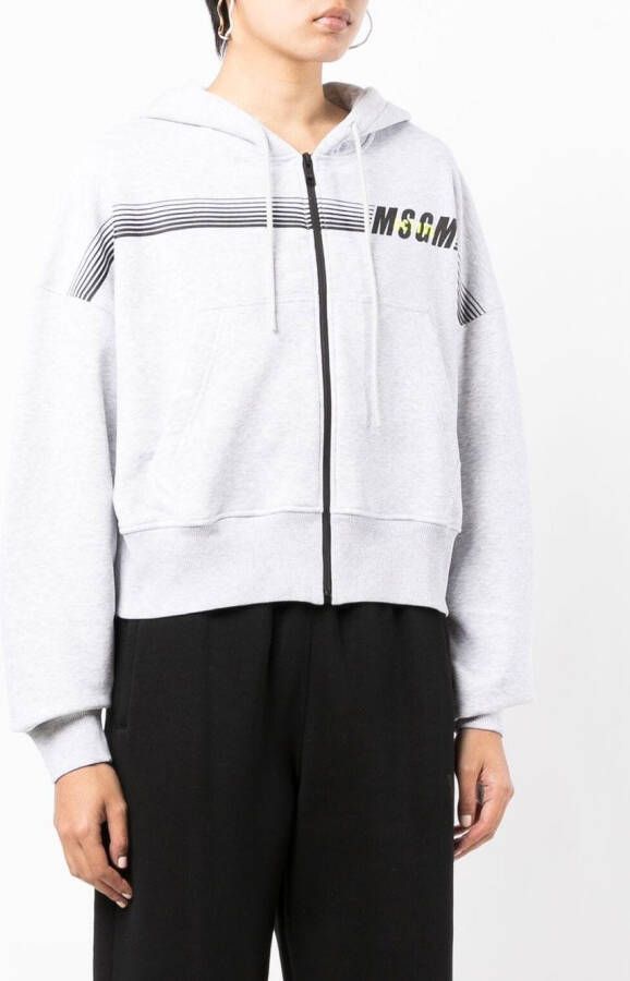 MSGM Hoodie met logoprint Grijs