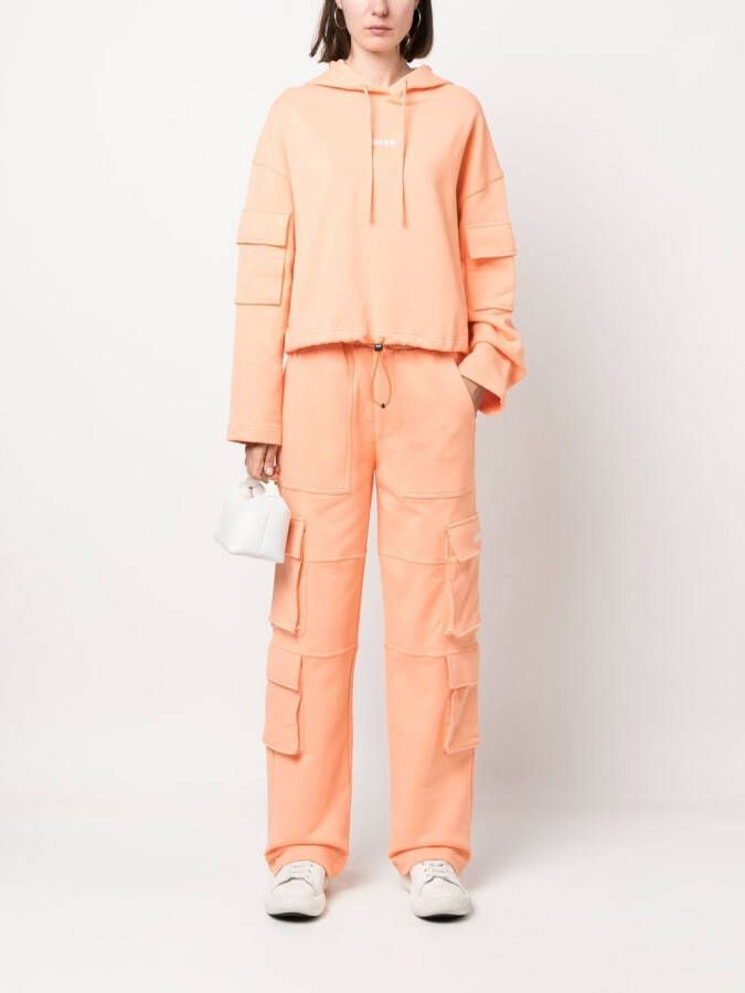 MSGM Hoodie met logoprint Oranje