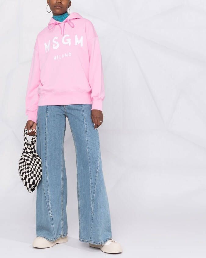 MSGM Hoodie met logoprint Roze