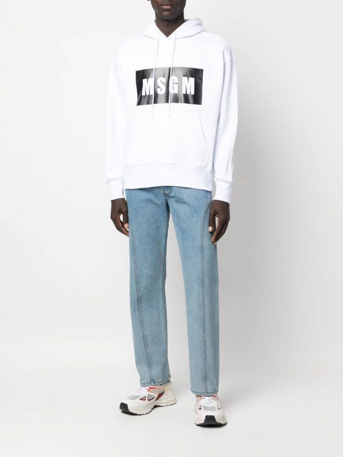 MSGM Hoodie met logoprint Wit