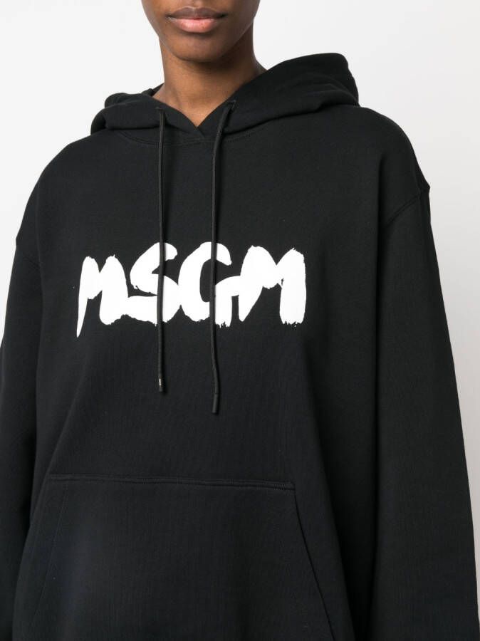 MSGM Hoodie met logoprint Zwart