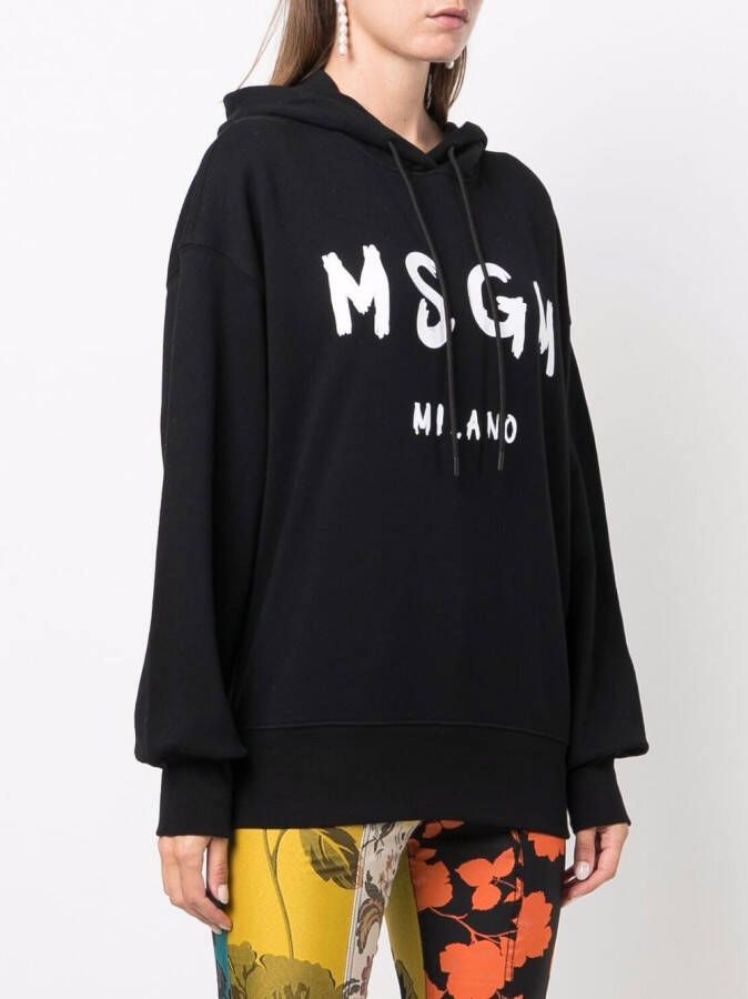 MSGM Hoodie met logoprint Zwart