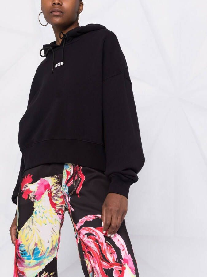 MSGM Hoodie met logoprint Zwart