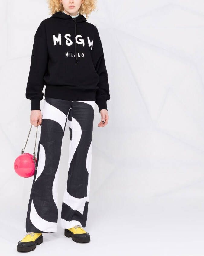 MSGM Hoodie met logoprint Zwart