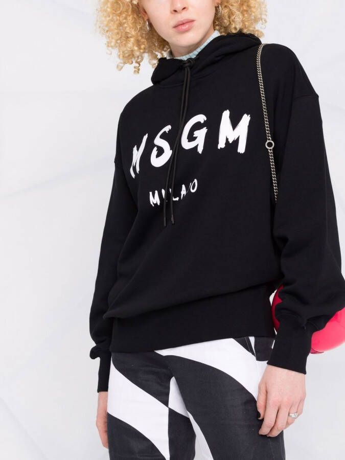 MSGM Hoodie met logoprint Zwart