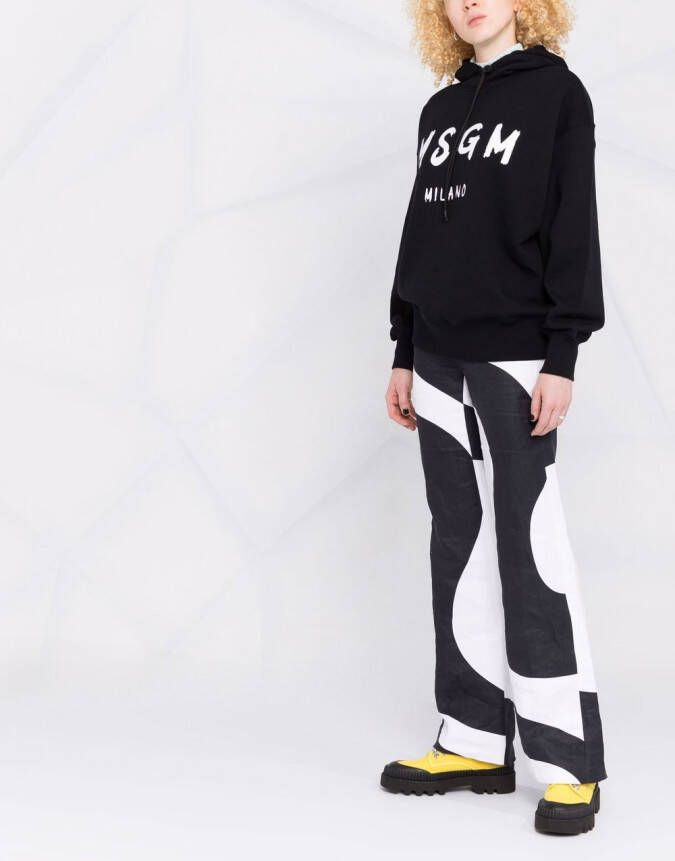MSGM Hoodie met logoprint Zwart