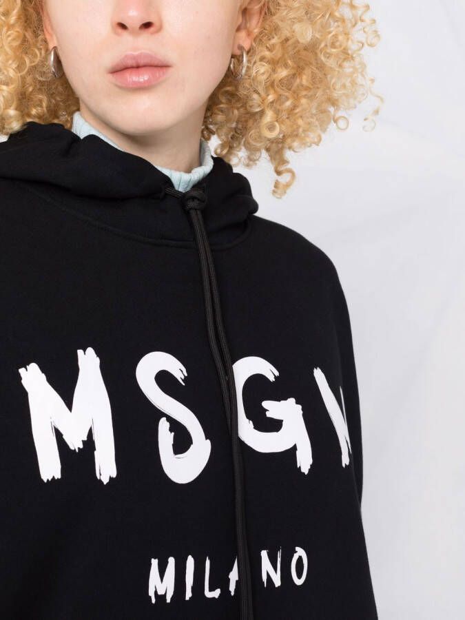 MSGM Hoodie met logoprint Zwart