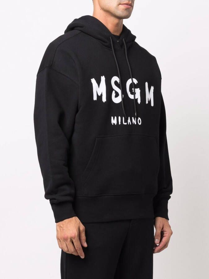 MSGM Hoodie met logoprint Zwart