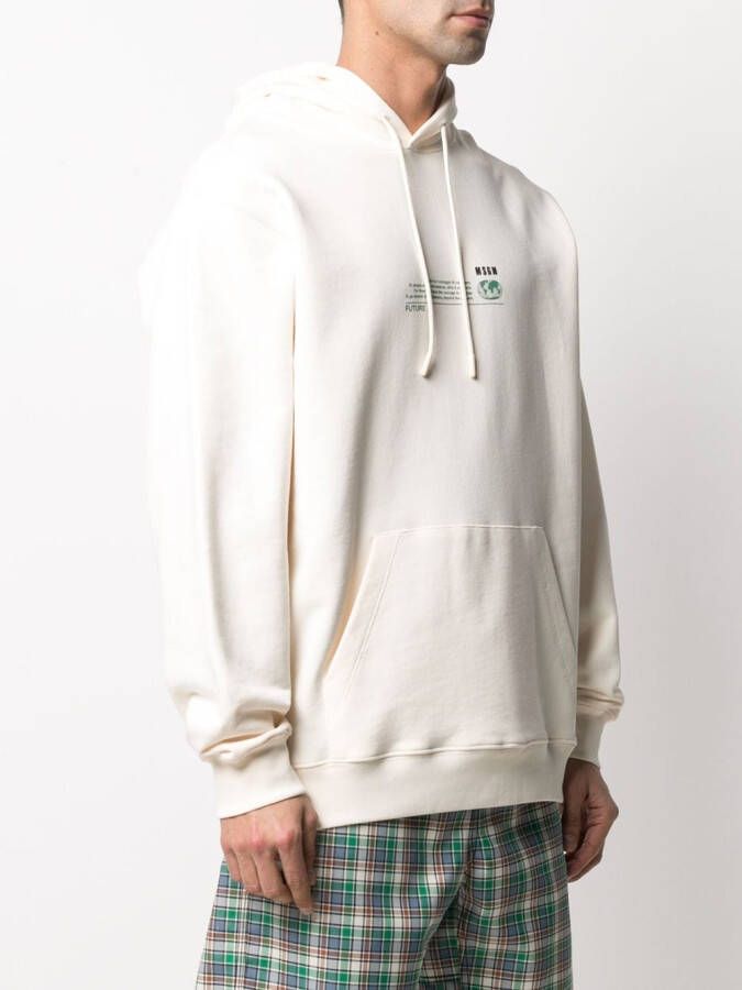 MSGM Hoodie met print Beige