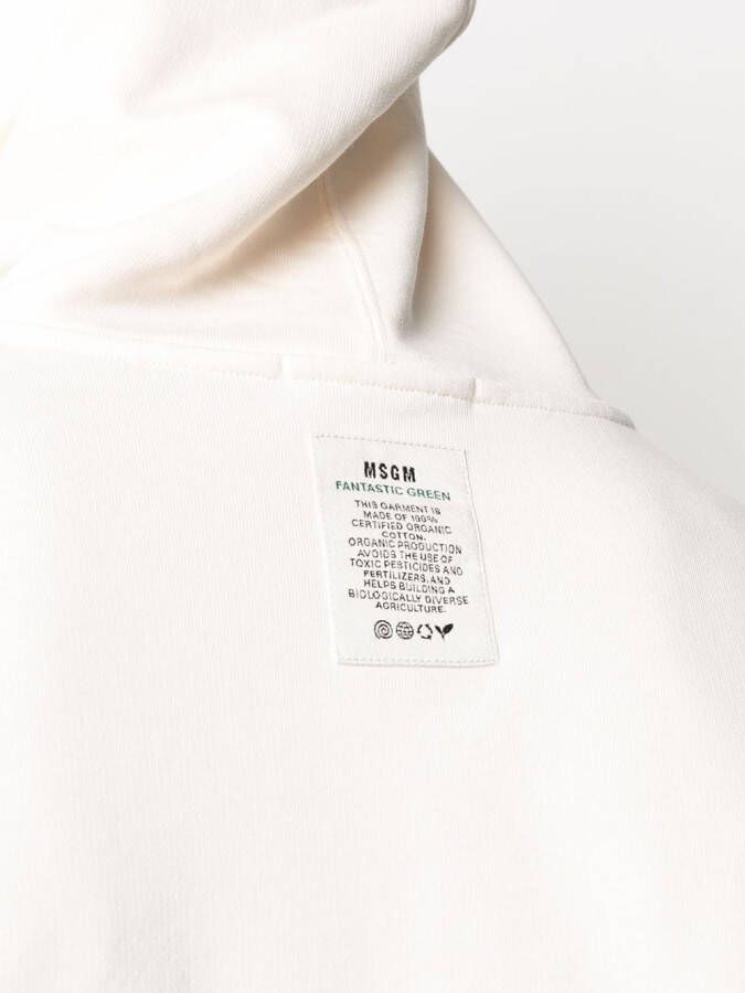 MSGM Hoodie met print Beige