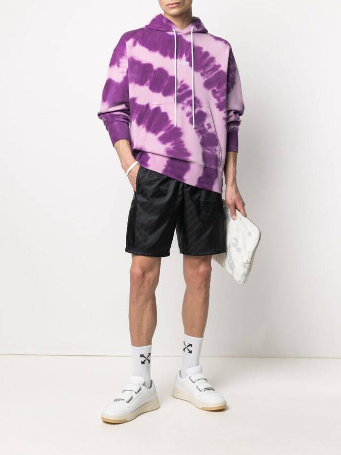 MSGM Hoodie met tie-dye print Paars
