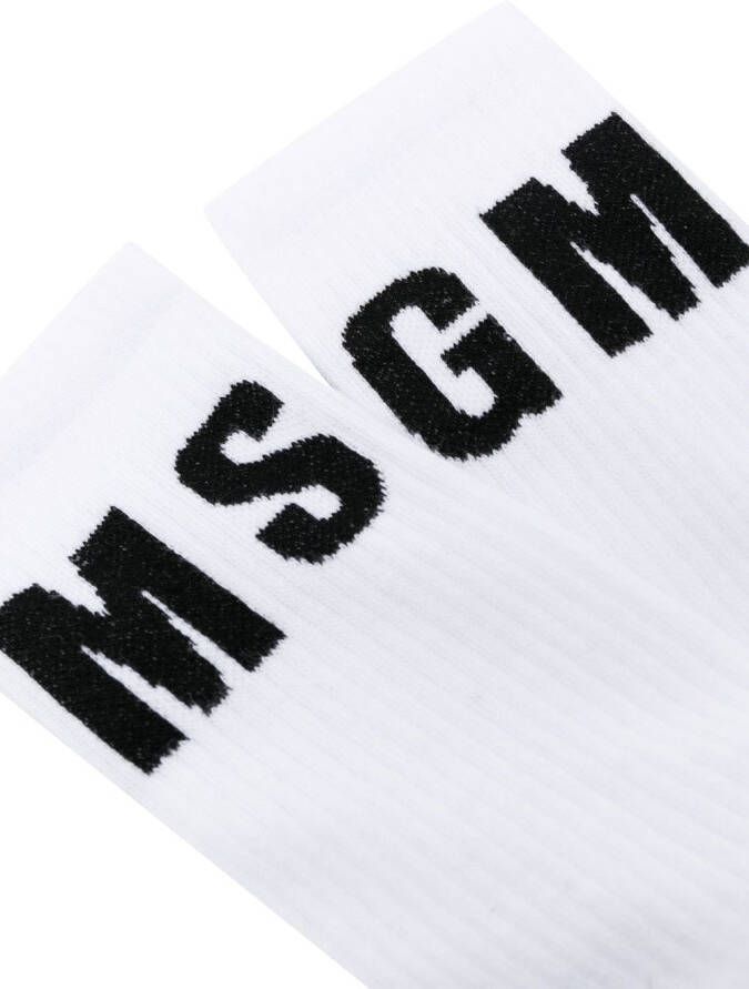 MSGM Intarsia enkelsokken Wit