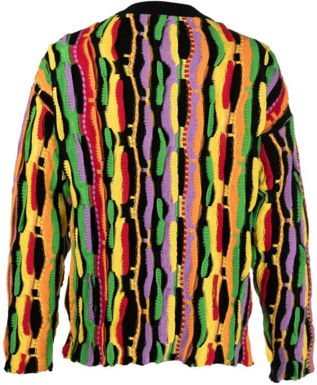MSGM Trui met jacquard logo Zwart