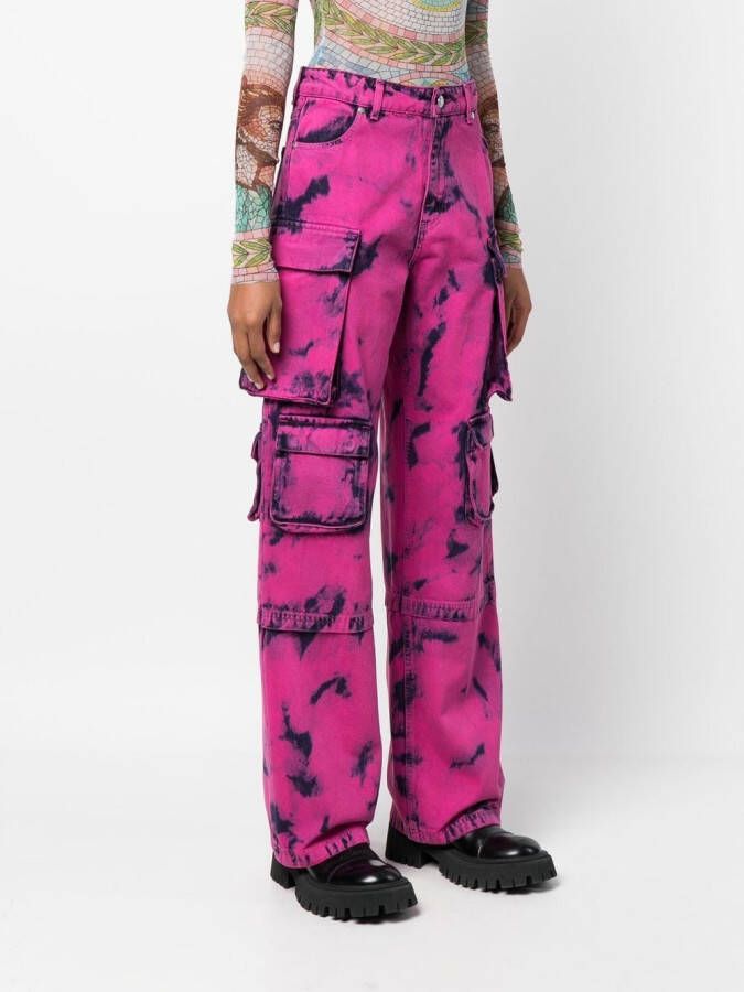 MSGM Jeans met acid wassing Roze