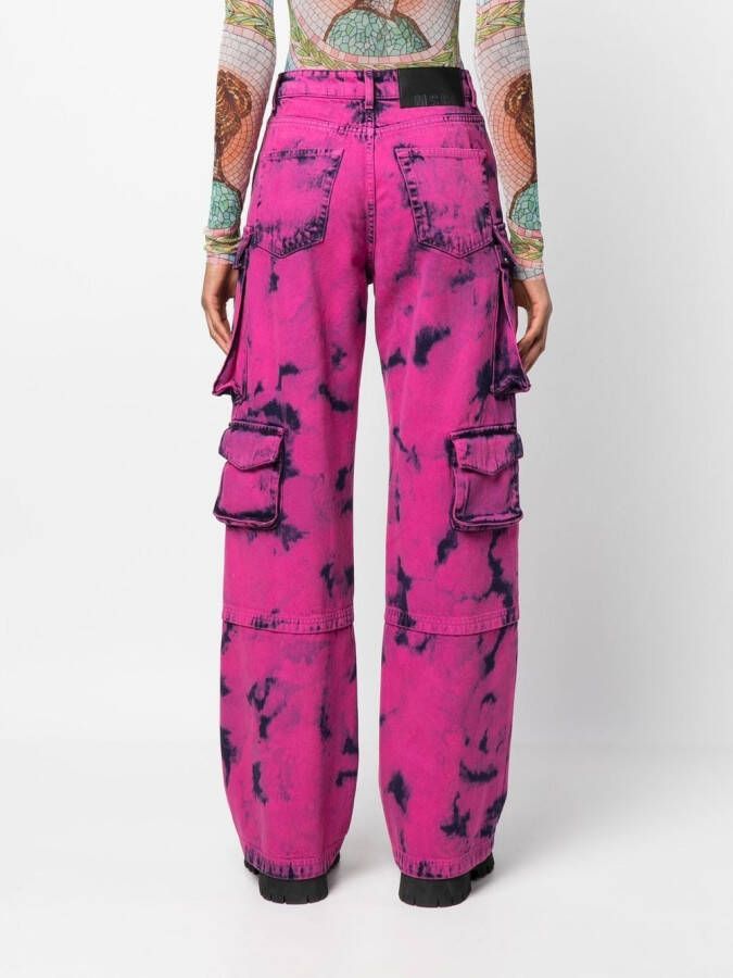 MSGM Jeans met acid wassing Roze