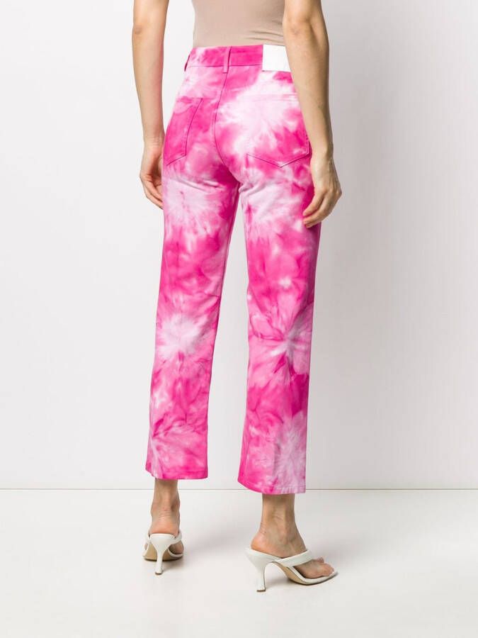 MSGM Jeans met tie-dye print Roze