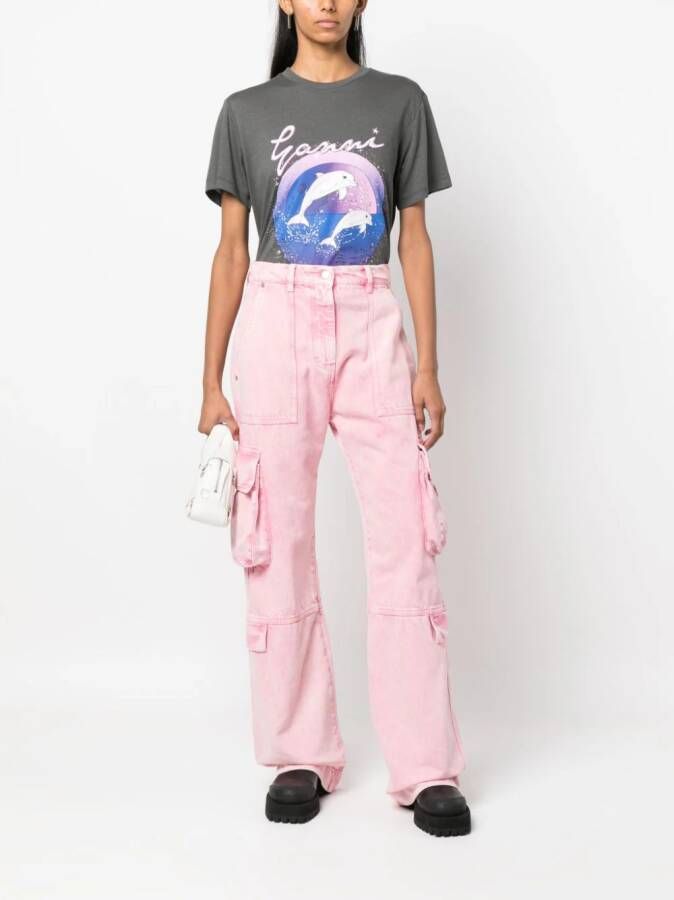 MSGM Jeans met wijde pijpen Roze
