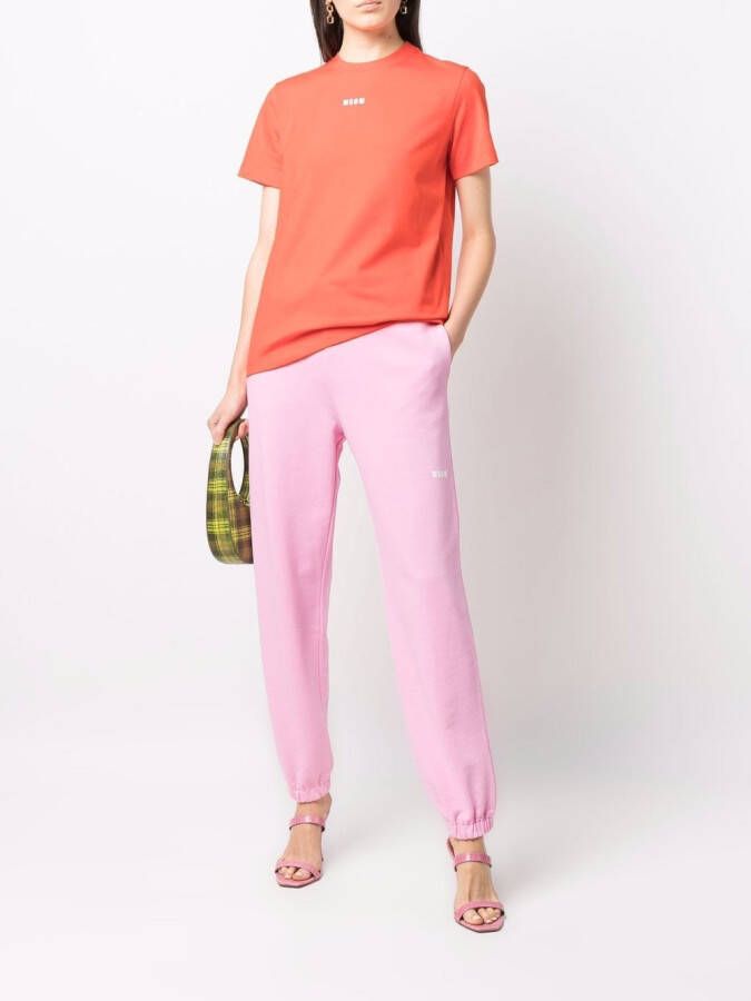 MSGM Trainingsbroek met logoprint Roze