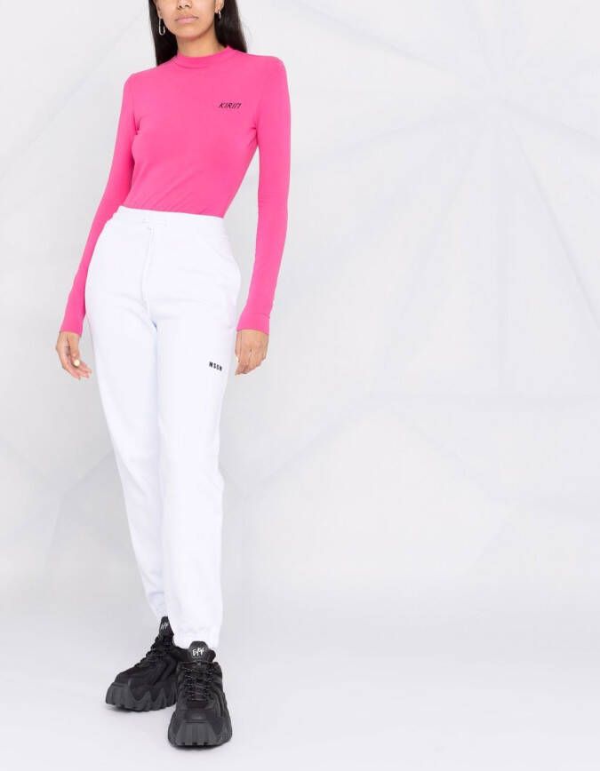 MSGM Joggingbroek met logoprint Wit